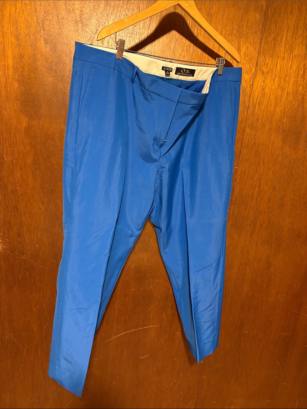 J. Crew Bright Blue Ankle-Length Tailored Pants